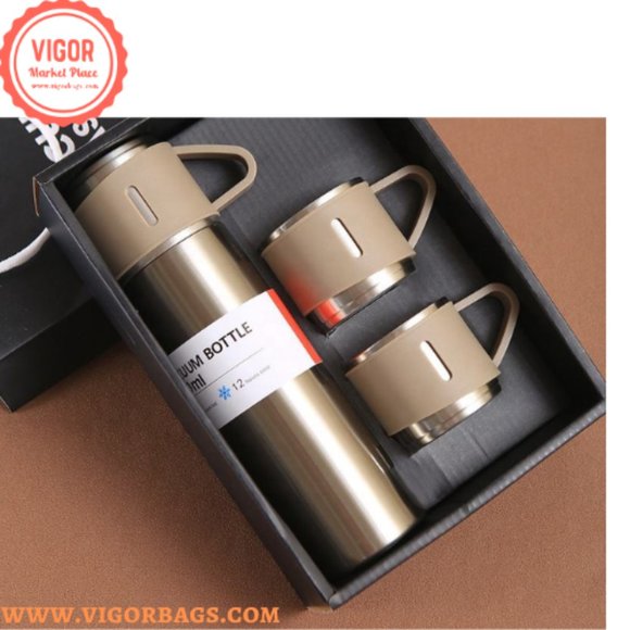 Vacuum Flask Thermos Cup & Luxury Coffee Mug Table Top USB Charging Combo Pack - Picture 2 of 12